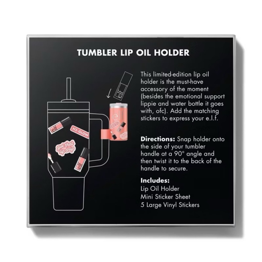 NEW Stanley x Elf e.l.f Collab CORAL FIXATION 40oz Tumbler and Lip oil Holder - Picture 6 of 9
